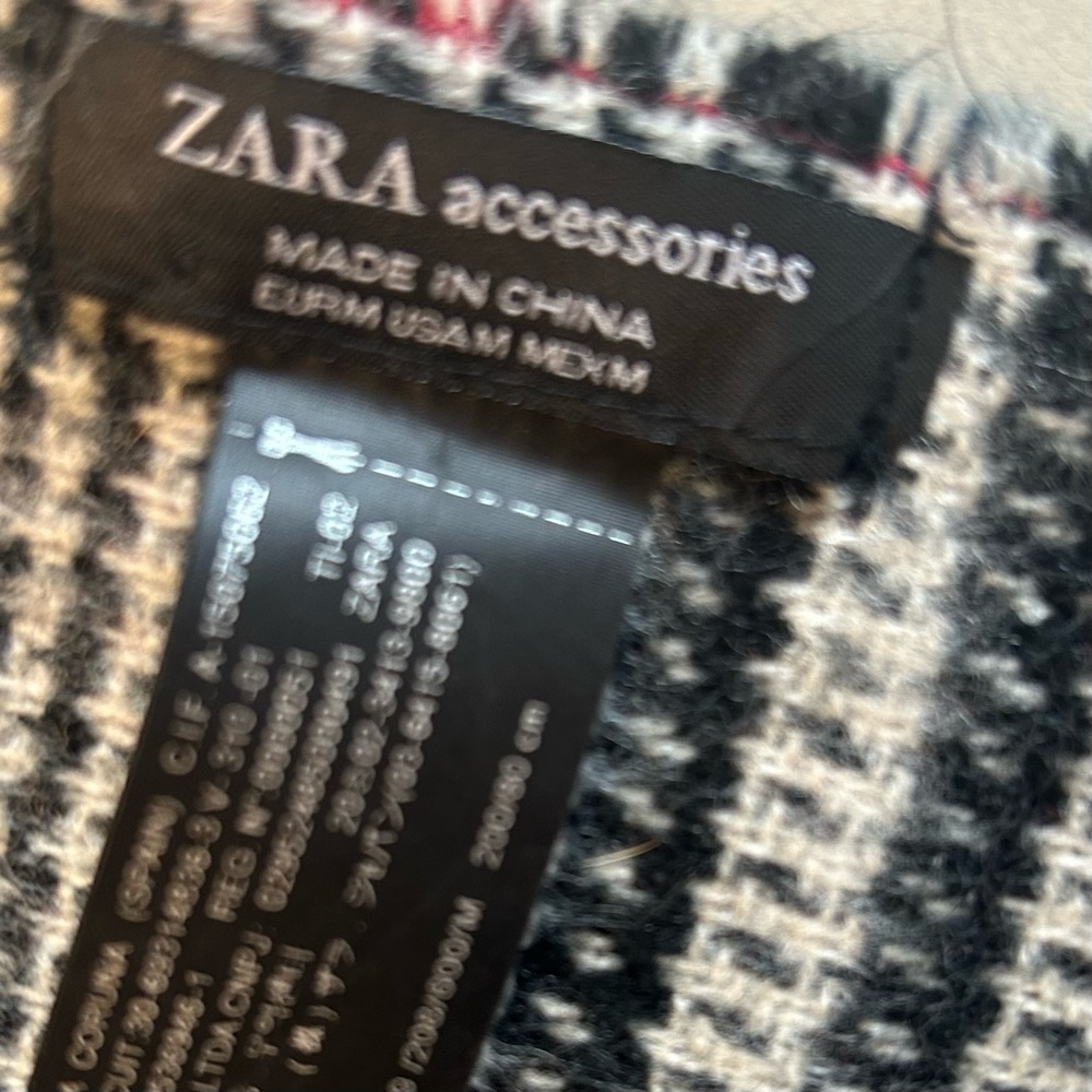 Zara Red and Black Plaid Blanket Scarf - Picture 6 of 6